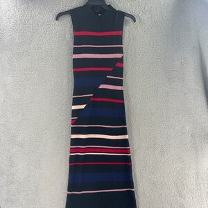 BCBGeneration Womens Sweater Dress Maxi Size M Sleeveless Pencil Colorful